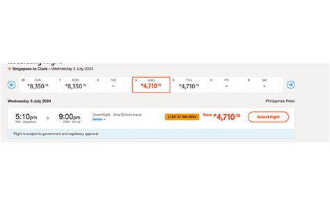flights singapore to clark